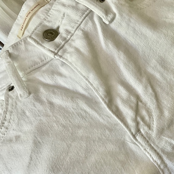 Levi’s 721 Denim Jeans High waisted White Sculpt Skinny size 27 - Picture 15 of 16